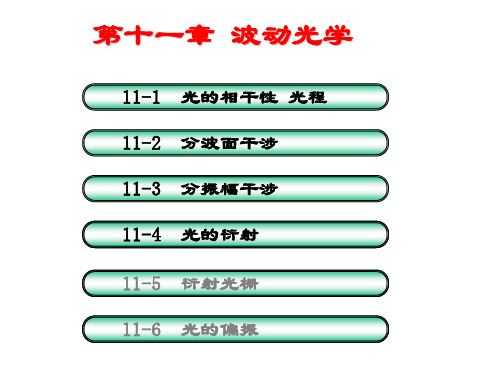 第十一章波动光学(1)—光程差分波面干涉