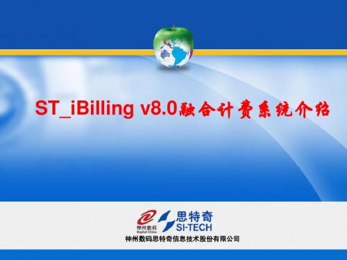 ST_iBilling v8.0融合计费系统介绍