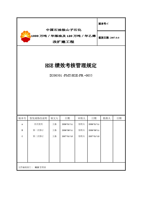 hse绩效考核管理办法0055