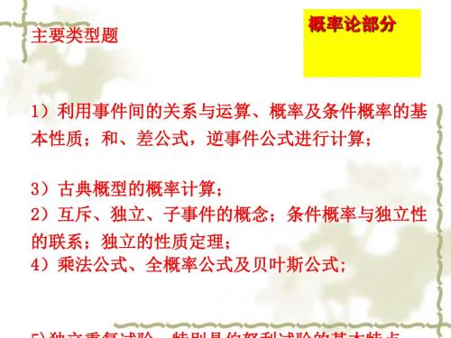 概率论及数理统计复习资料