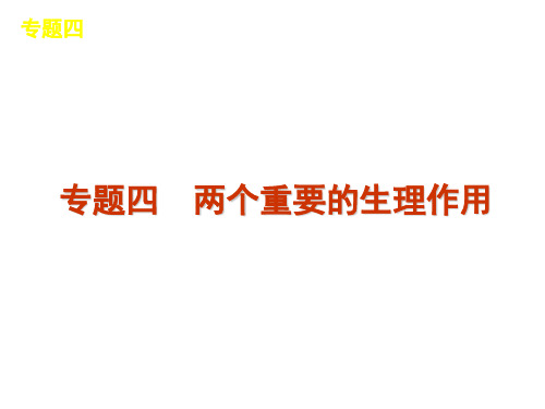 2012届高考新课标生物二轮复习方案课件：专题4 两个重要的生理作用