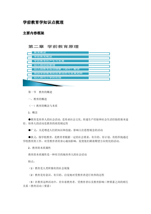 学前教育学知识点梳理