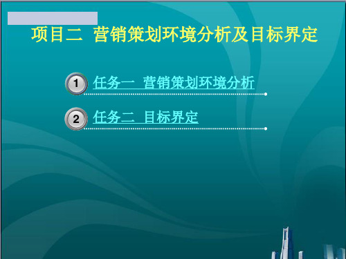 营销策划环境分析及目标界定