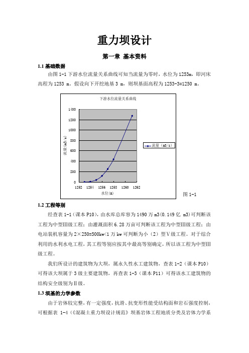 水工建筑物课程设计