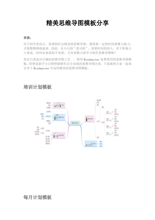 精美思维导图模板分享