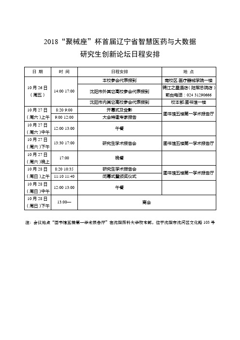 2018聚械座杯首届辽宁省智慧医药与大数据