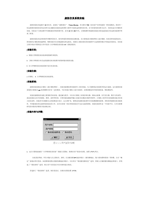 大学物理仿真实验