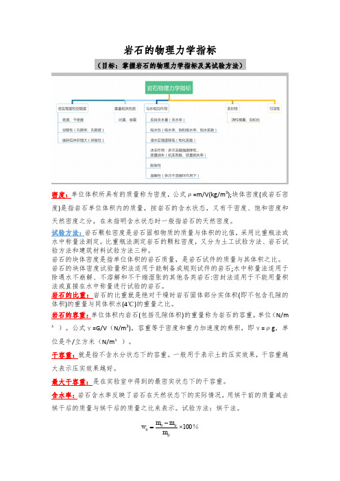 岩石物理力学性质(物理力学指标)