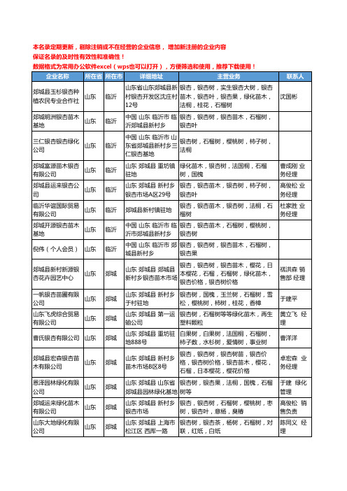 2020新版山东省石榴树工商企业公司名录名单黄页大全43家