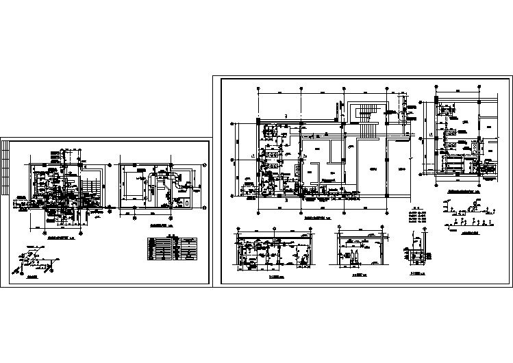 北方某采暖热交换站cad设计图纸