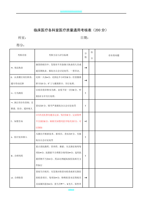 4.2.1.1b医疗质量考核表(较完整)