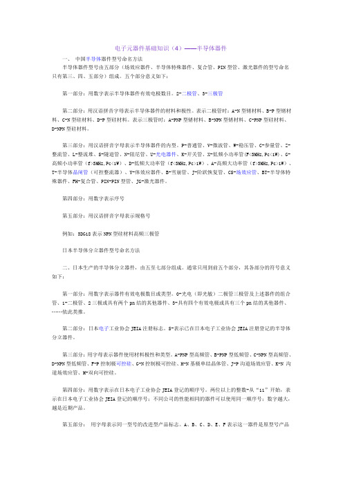 电子元器件基础知识(4)——半导体器件