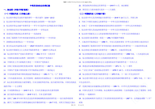 2019年人教版中考历史必考知识点分类汇编(精心整理)