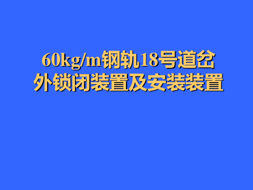 60轨18号道岔(客专(07)004)外锁闭装置及...