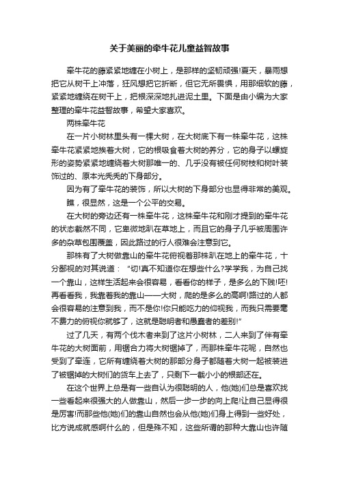 关于美丽的牵牛花儿童益智故事