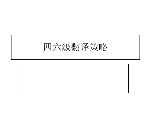 大学英语四六级翻译策略精品PPT课件