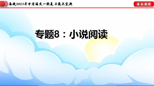 专题08：小说阅读【课件讲练】-备战2023年中考语文一轮复习通关宝典