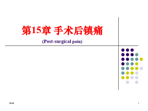 手术后镇痛 手术后疼痛-PPT精品课件