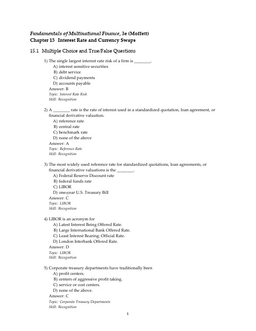 Test bank International Finance MCQ (word)Chap 15