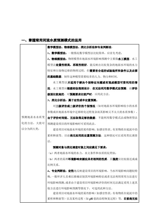 [指南]地表水环境影响预测公式