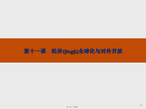 高中政治必修配套课件第四单元第十一课第一框面对经济全球化