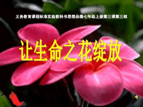 【初中政治】让生命之花绽放ppt优秀课件1
