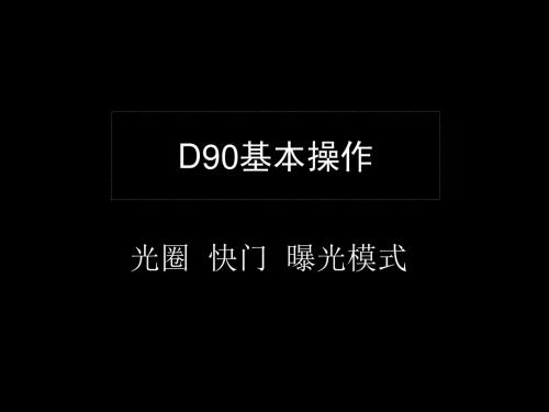 第二课D90基本操作