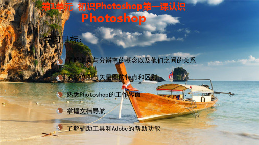 人教版七年级信息技术下第1单元初识Photoshop第一课认识Photoshop教学课件