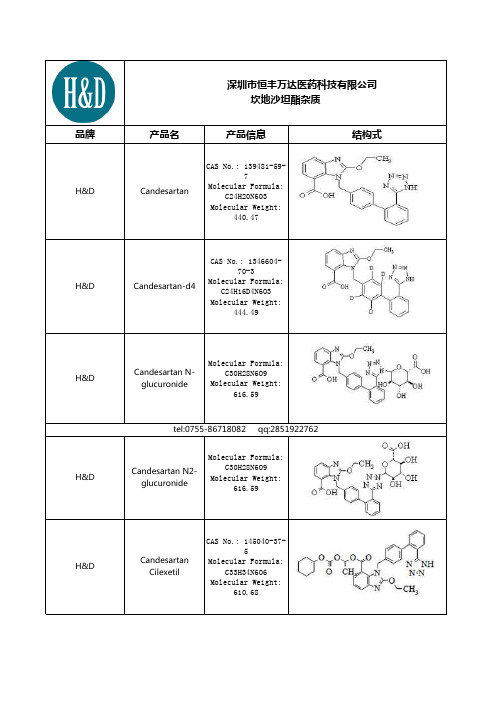 坎地沙坦酯杂质