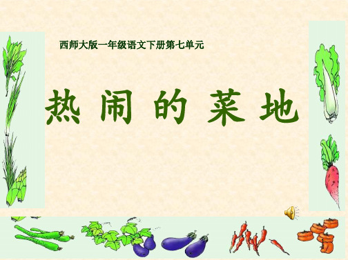 【优质】西师版语文第二册《热闹的菜地》ppT课件