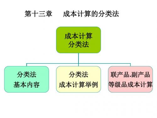 成本会计第13章分类法