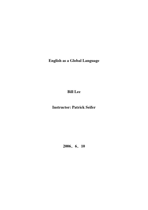 English as a Global Language