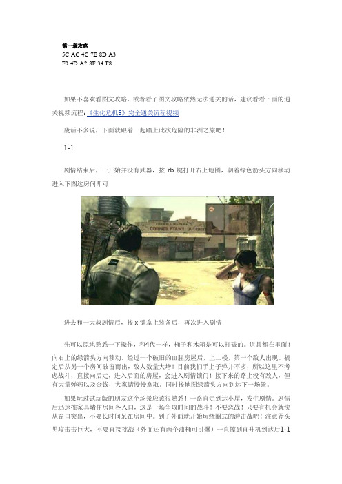 生化危机5图文攻略大全讲解