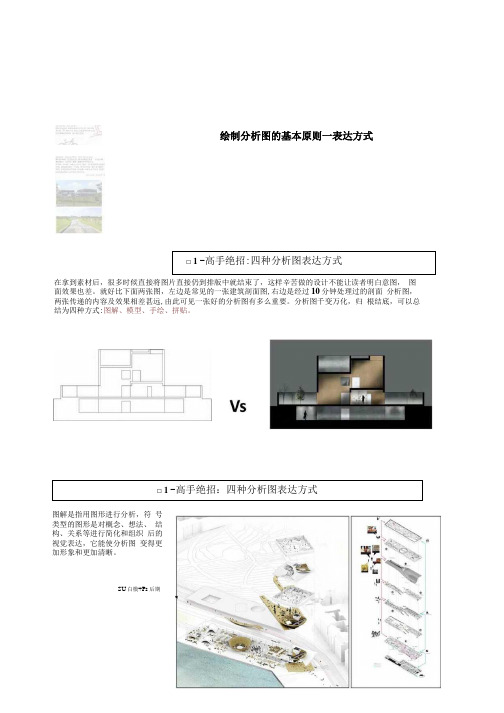 绘制建筑分析图的基本原则-表达方式- diagram技法 建筑分析图教程