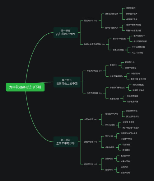 九下政治第一单元思维导图