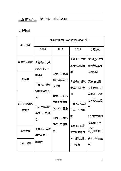 2020版 物理 高考冲刺总复习--电磁感应--第十章 第1讲(新高考)