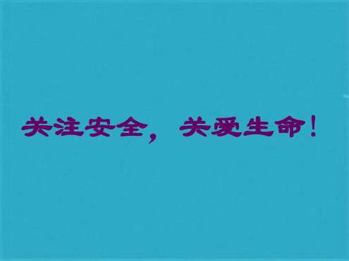 中学安全教育主题班会《关注安全关爱生命》课件(共47张PPT)