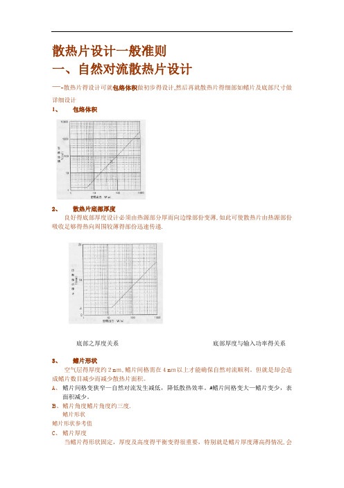 散热片设计准则(参考)