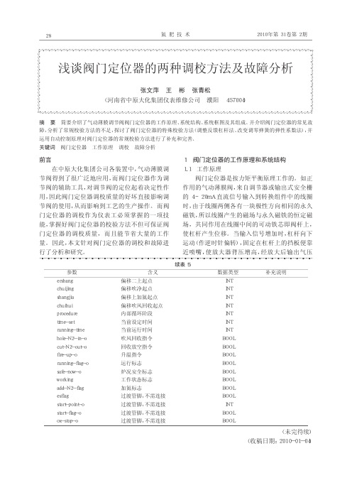 浅谈阀门定位器的两种调校方法及故障分析