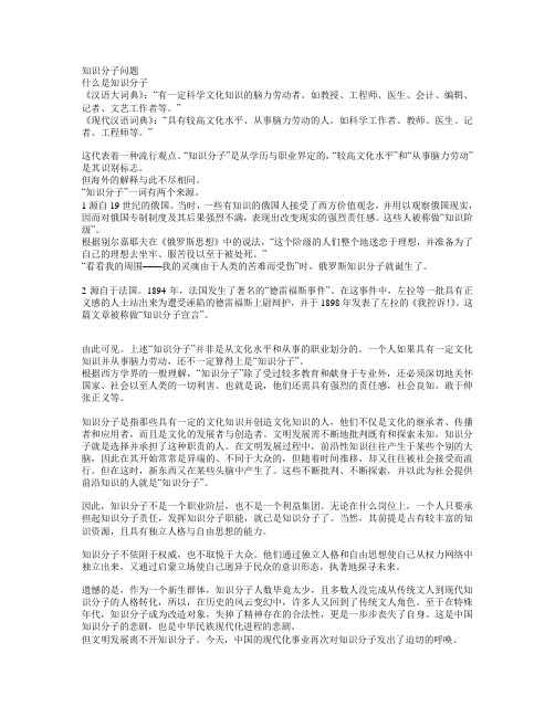 知识分子问题