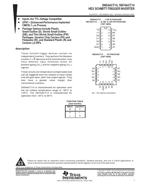 SN74ACT14D中文资料