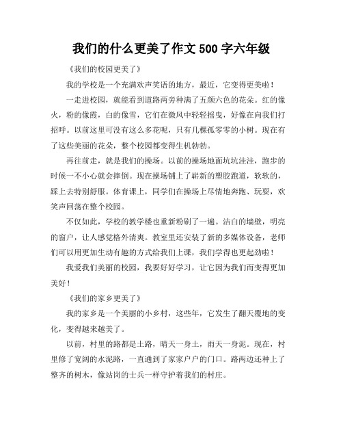 我们的什么更美了作文500字六年级