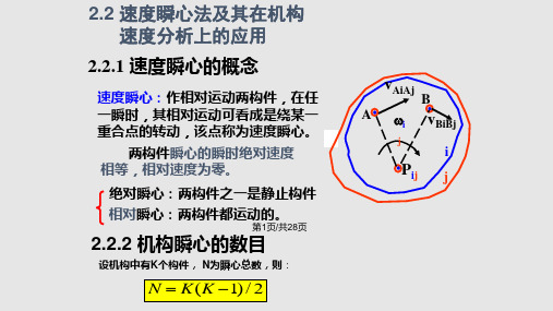 平面机构的运动分析PPT课件