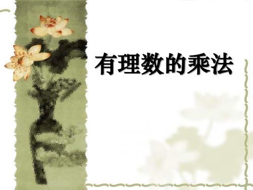 《有理数的乘法》有理数及其运算PPT课件2 (共13张PPT)