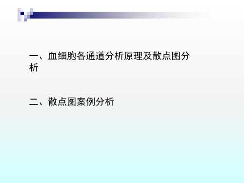 血细胞分析原理及白细胞散点图临床意义