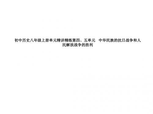 2015届中考历史知识导航总复习课件5