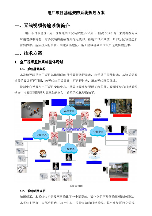 电厂项目基建安防系统规划方案