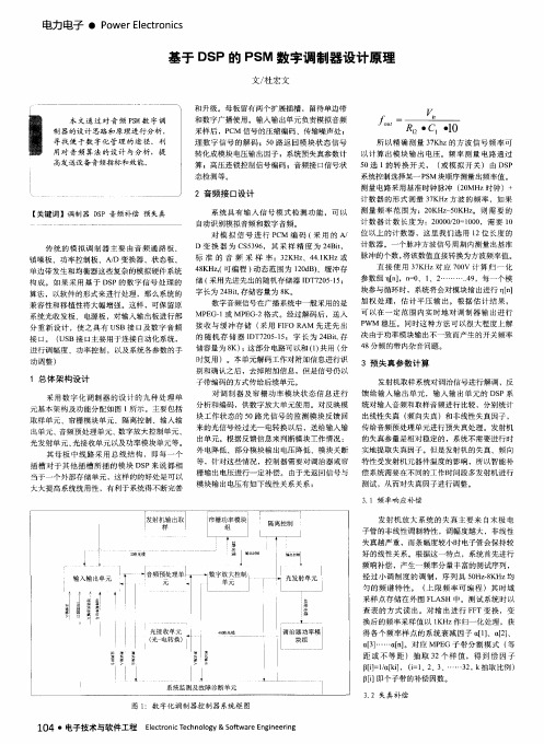 基于DSP的PSM数字调制器设计原理