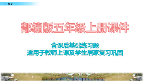 2020最新部编版语文五年级上册5 搭石课件含课后练习