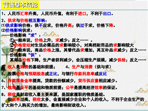 江苏高考政治专题复习教学课件-PPT解读经济曲线题